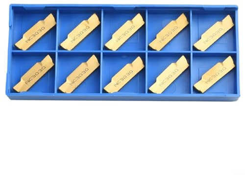 MGMN400-M NC3030 Inserti in carburo da 4 mm di larghezza, lame da taglio a doppia estremità, utensili per tornitura per semifinatura e finitura, 10 pezzi