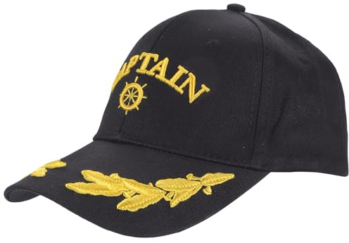 AOKWAWALIY Kaptensmössa pilotmössa yachthatt unisex matrosmössa justerbar kaptenkeps pilotuniform-keps bomull basebollkeps sjömansssnapback nätkeps för utomhusbruk (), svart, 27x20cm