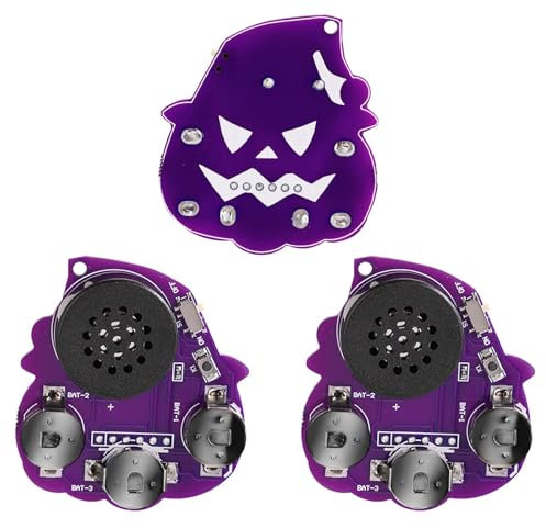 BTFO Lot de 3 Générateurs de Bruit, Style Sorcier Citrouille Violette, Générateur de Bips Sonores avec 16 Sons Articles de Bruit Cachés pour Adultes Fournitures de Fête d'halloween