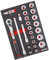 Würth 1/2 Zoll Steckschlüssel Satz metrisch 24 Teile in Schaumeinlage 4.4.1 mit Ratsche Knarre Nusskasten für Werkstattwagen 0965905945