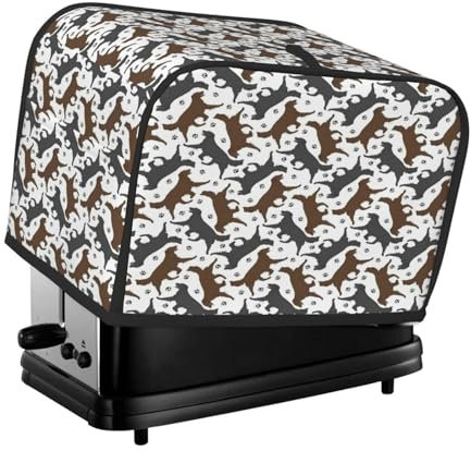 Convient à la plupart des grille-pain à revêtement plat avec empreintes de pattes et 2 tranches - Avec poches et boucle supérieure - Housse pour appareil de cuisine