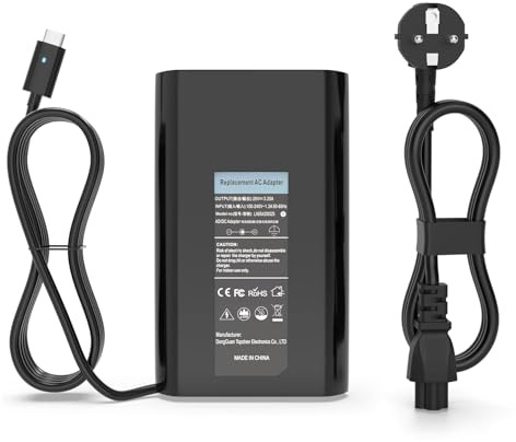 DECSZDY 65W Netzteil Ladegerät USB C Kompatibel für Dell XPS 13 12 9250 9350 9360 9370 9380 Latitude 7490 7440 7430 7390 7370 5540 5530 5520 Inspiron 14 16 7620 2in1 Chromebook 3100 5300 Ladekabel