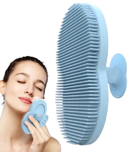 Gommage Visage en Silicone - Brosse de Douche Nettoyante | Gommage Main pour Bain pour Femmes et Hommes à Domicile, avec Douce pour Visage et Brosse Nettoyante en