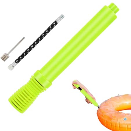 Nexusectar Pompa per palloni a doppia azione, pompa ad aria portatile con ago e tubo di prolunga per sport da spiaggia, esercizi, basket, calcio, pallavolo