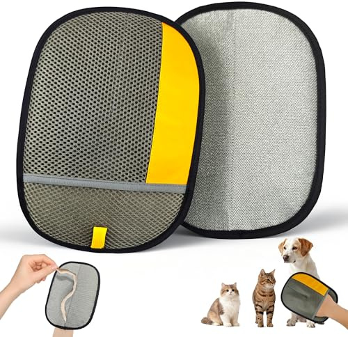 YOSEPATI Guanto elettrostatico Ispessito riutilizzabili per la rimozione dei peli di Animali Domestici, Strumento Magico per la rimozione dei peli di Animali Domestici (Grigio)