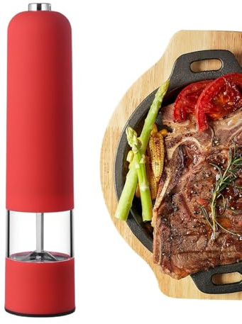 Macinasale E Pepe Elettrico 2 In 1 – Macinapepe Automatico Con In Ceramica E Coperchio Antipolvere | Design Della Cucina Leggero