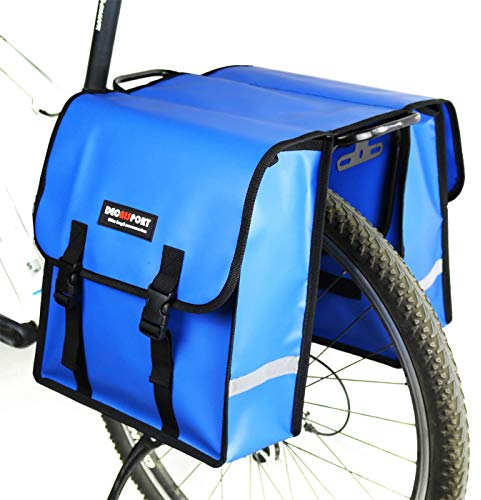 TentHome Fahrradtasche Gepäckträger Satteltasche Gepäcktasche Fahrrad Gepäckträgetasche Rücksitztasche Doppelpacktasche, 40L, Cycling Zubehör (Blau)