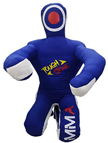 Tough Stone Sucette de Grappling pour BJJ, Lutte, MMA, Sac de Frappe, MMA, brésilien, jiu-Jitsu, Judo, karaté, Sucette Non remplie (Toile Bleue, 177,8 cm)