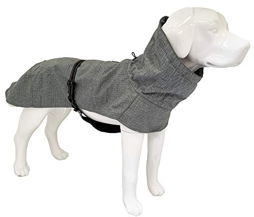 Croci Vandring Hundkappa, Regnrock För Hundar, Vintervadderad kappa, Termopile Foder, Everest Grey,Storlek 50Cm - 380 g