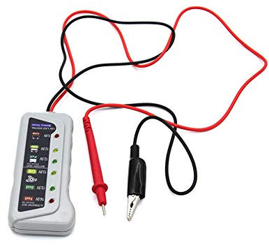 iSpchen Kfz-batterietester,12V Batterietester Universal kfz Batterietester Auto Batterietester Digital Messgeräte für Autobatterien Tester Testgerät Autobatterie Batteriemessgerät