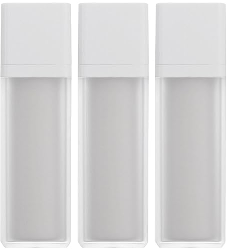 minkissy Airless-Pumpflasche 3 Stück Matt Nachfüllbar Kosmetikdose Vakuum-Grundierungsspender Quadratischer Make-Up-Behälter Pumppressflaschen Für Creme Lotion Shampoo 50 Ml