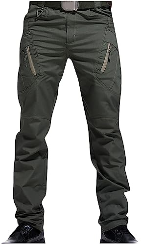 NUSGEAR 2026 Pantalones de Trekking Hombre Elásticos Slim Fit Multibolsillos para Trabajo Impermeables Al Aire Libre Otoño Senderismo
