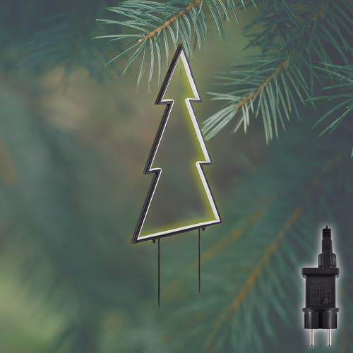 Raburg LED-Baum 180 LEDs, 51,5 cm hoch, Lichterbaum aus Metall, warmweißes Licht, Bodenstecker/Erdspieß, weihnachtliche LED-Deko für den Garten, stimmungsvolle Beleuchtung, Tannenbaum Outdoor S