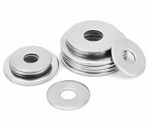 SHUNCHG M16x50 Rondelle Piatte Acciaio Inossidabile A2 V2A Rondelle Piane Queste Sono Adatte per Dadi, Viti e Barre Filettate