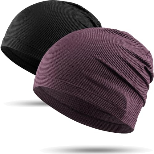 WTACTFUL Cooling Breathable Skull Cap Men Women, Sweat Wicking 1-2 Pack