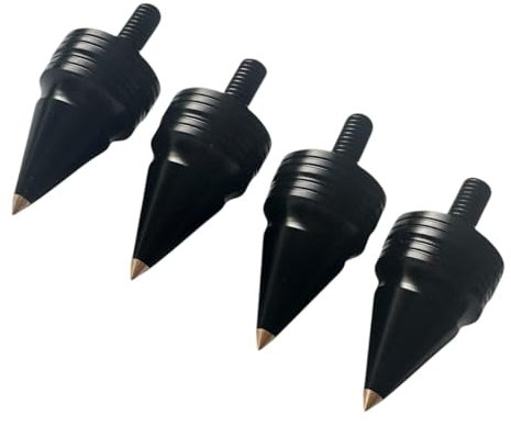 PrecisionGeek – M6 Speaker Spikes (Ø20mm × 34mm | Black Aluminium with Brass Tip, Set of 4) – CNC Machined Isolation Feet for HiFi Speakers, Subwoofers, Soundbars & Amplifiers – Anti-Vibration Upgrade