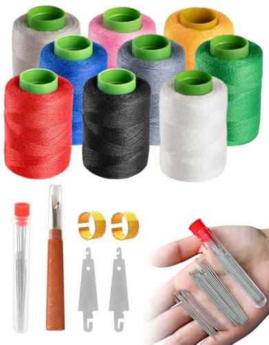 SEESUNO 40 Pcs Sewing Tool Set, Multi-Purpose Needle and Thread Kit Including Stainless Steel Sewing Needles Thimble Needle Threader Suture Remover Storage Case