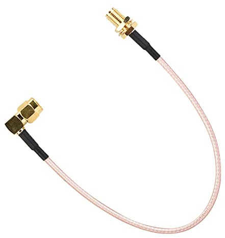 Yechiry Högpresterande SMA Koaxial RF-kabel 20 Cm SMA Hona Till Rät Vinkel Hane för Antenner och Wi-Fi-radio