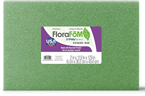FloraCraft FloraFōM Block 2 Inch x 11.9 Inch x 17.9 Inch Green