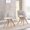 B&D home® Esszimmerstühle Mary 2er Set – Polsterstühle aus Cordstoff in Grau, ergonomische Sitzschale, Holzbeine Natur, modern-Landhaus Design für Küche, Esszimmer & Wohnzimmer