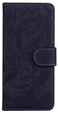 TIANCI Case for Samsung Galaxy S10 Lite Flip, Domineering Tiger Embossing PU Leather Wallet Case, Shockproof Protective Cover with Stand Function for Samsung Galaxy S10 Lite Phone Case-Black