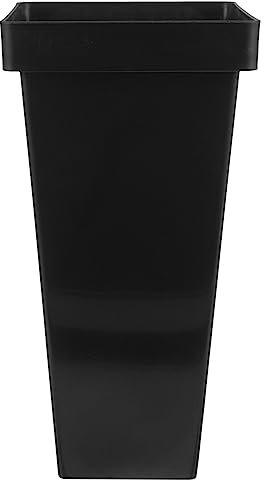 Healvian Black Umbrella Holder Plastic Square Umbrella Stand Tall Bucket Standing Bin Canes Walking Sticks Holder for Entryway Rack