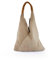 FrasiBags Hobo Damen-Tasche, Tasche aus Wildleder, Schultertasche, Wildledertasche für Damen, hergestellt in Italien, Taupe