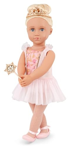 Our Generation - Lalia - 46 cm-Zuckerfee Puppe - Lebensechte Blaue Augen & langes Blondes Haar - Pinkes Ballettkleid, Tiara & Zauberstab Zubehör - Spielzeug für Kinder ab 3 Jahren