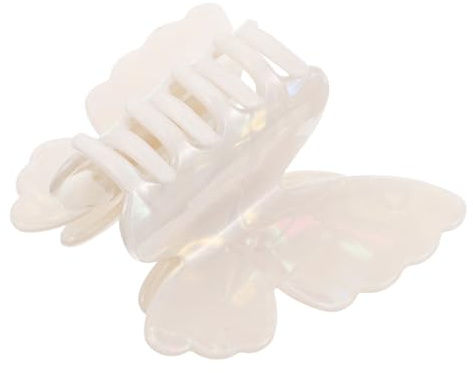 WOONEKY Pinza Cabello Metálica y Pvc Diseño de Doble Capa Pequeña Antideslizante y Compacta con Forma de Insecto Alado para Mujeres y Niñas