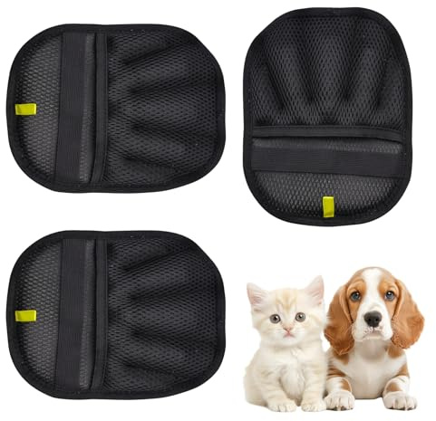WestCH 3 Pezzi Pet Hair Remover Glove Guanti Rimuovi Peli Animali Guanti Elettrostatici Riutilizzabili Antistatici su Entrambi i Lati per Tappeti e dei Divani la Pulizia dei la rimozione Cani e Gatti