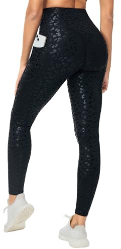 THE GYM PEOPLE Women's Scrunch Butt Lifting Leggings High Waist Yoga Pants | Hip Pleats, No Front Seam, 4-Way Stretch, Moisture Wicking, 2 Side Pockets, Gym, Pilates, Running and All-day Lounging