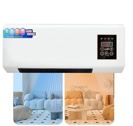 Climatiseur split portable 2-en-1 de 2000 W, mini climatiseur mural avec minuterie, ventilation et chauffage rapides et naturels(A)