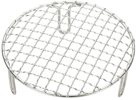 QUARKZMAN Rejilla Redonda De Cocina De 6.5 Pulgadas, Rejillas De Enlatado De Acero Inoxidable con Patas, Parrilla De Malla para Barbacoa para Hornear Enfriar Cocinar Al Vapor