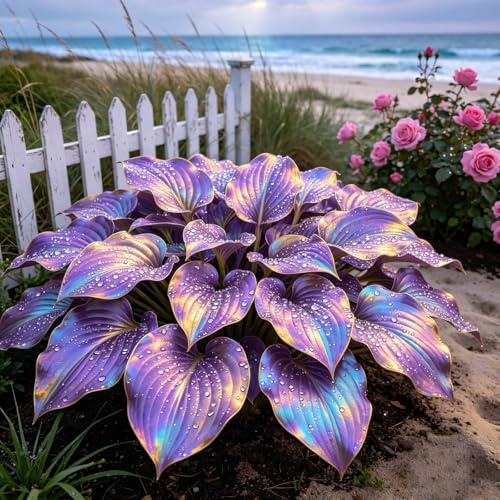 Kältefeste dauerhafte Hochwertige Hosta, Gartenzucht von Funkien, Blütenzierend, Ideale Gartenpflege, Ausgewählte Hosta-4Wurzeln-H