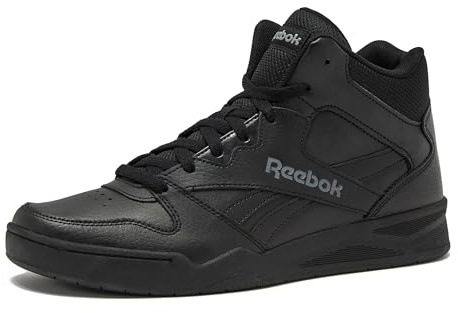 Reebok Royal BB4500 Hi2 High Top Sneakers for Men, Black or White Mens Basketball Shoes, Medium or Wide Width Size 7 to 14 Athletic Mens Shoes, Black/Alloy, 9.5 Medium