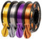 IEMAI Filament 1.75 PLA, Seide PLA Filament 1.75mm 3D Drucker Filament Kupfer, Gold, Silber-, Violett PLA Filament Set 250g Spule x 4 Farbe