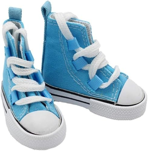 XIANMY Bambola Scarpe Scarpe di Tela Scarpe Piatte Scarpe Alte Top Lace-up Casual Scarpe per 60 cm 1/3 BJD Bambola Costume Accessori Blu