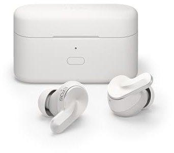EPOS Adapt E1 Weiß Kabellose In-Ear-Kopfhörer – Hybrides ANC, Multi-Point Bluetooth, Microsoft Teams & Für iPhone Zertifiziert, 50H Akku, Kabelloses Laden, Halboffenes, USB C Dongle IPX5 Wasserfest