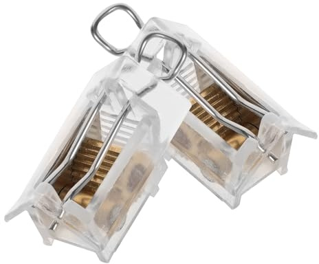 DIKACA 2 Cierres de Cordón para Persianas Romanas, Herrajes para Ventanas, Cerradura de Cable Ruedas de Latón, Accesorios para Estores, Control Seguro Ventanas del Hogar