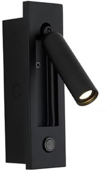 Apliques de luz de lectura empotrados para montaje en pared, LED de 3 W, blanco cálido 3000 K, giratorio de 350°, plegable y plegable con cable integrado