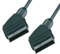 World of Data 1m Scart Cable | 100% Copper Wire | 24k Gold | Fully Wired | Shielded | 21-pin Audio | Video | Male to Male