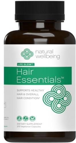 Natural Wellbeing Hair Essentials – DHT Blocker Hair Growth Supplement for Women & Men – Saw Palmetto, Biotin, – Vegan Capsules – Stops Shedding & Thinning (270 Count, 3-Month Supply)