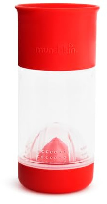 Munchkin Miracle 360 Fruit Infuser Sippy Cup, 14 oz/414 ml, Red