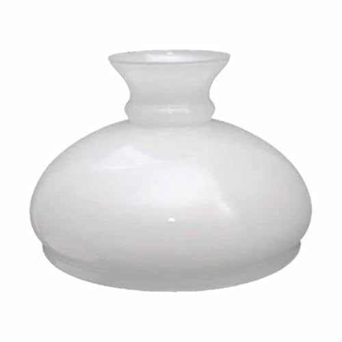 EDM Tulipa de cristal quinqué GAUDI opal brillo 18x25cm, apertura 23.5cm, Vidrio, Blanco