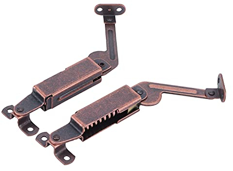 Charnière à Ressort pour Couvercle, Support Réglable Gauche/Droite/Milieu pour Armoire de Cuisine, Coffre à Jouets et Coffre-Fort, Système de Fermeture Douce, Maintien Stable et Installation Facile, L