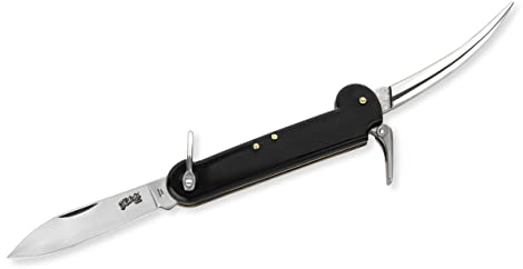Herbertz Segler-Taschenmesser, AISI 420 Stahl, rostfrei Kunststoffgriff schwarz, Marlspieker, Öse