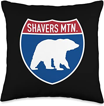 Shavers Mountain West Virginia Bear WV Interstate Souvenir Throw Pillow