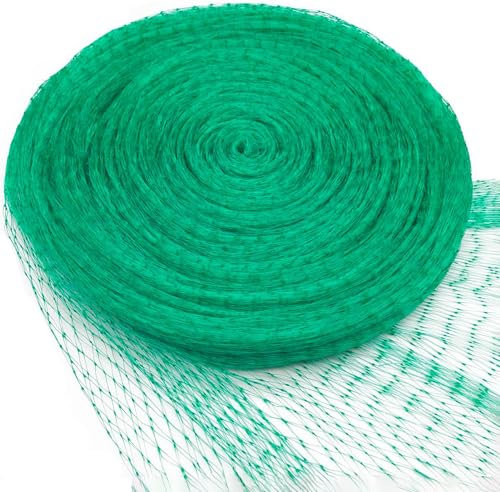 Garden Mesh - Bird Protection, For Plants, Vegetables, Fruits, Flowers, Reusable, Large Net Kit, Vineyard Mesh (6m x 4m - Green)