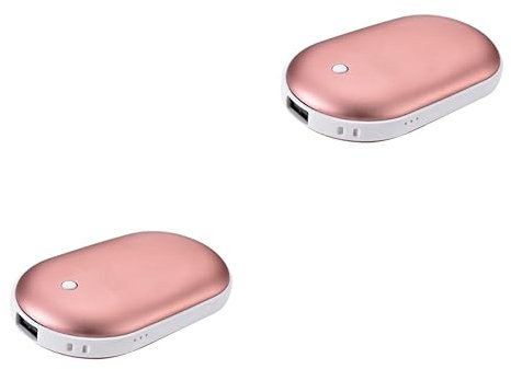 KOMBIUDA 2 Stück Doppelseitiger Sofort-handwärmer 4000 Mah Powerbank Tragbare Elektrische Heizung Für Outdoor-aktivitäten