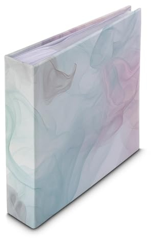 Hama Album photo à pochette 'Designline II' (Album mémo, 200 photos 10x15cm, 100 pages blanches, Dim. 22.5x22cm, Idéal Scrapbooking, idée cadeau, Couverture Rigide, Pochettre carte SD) Multicolore